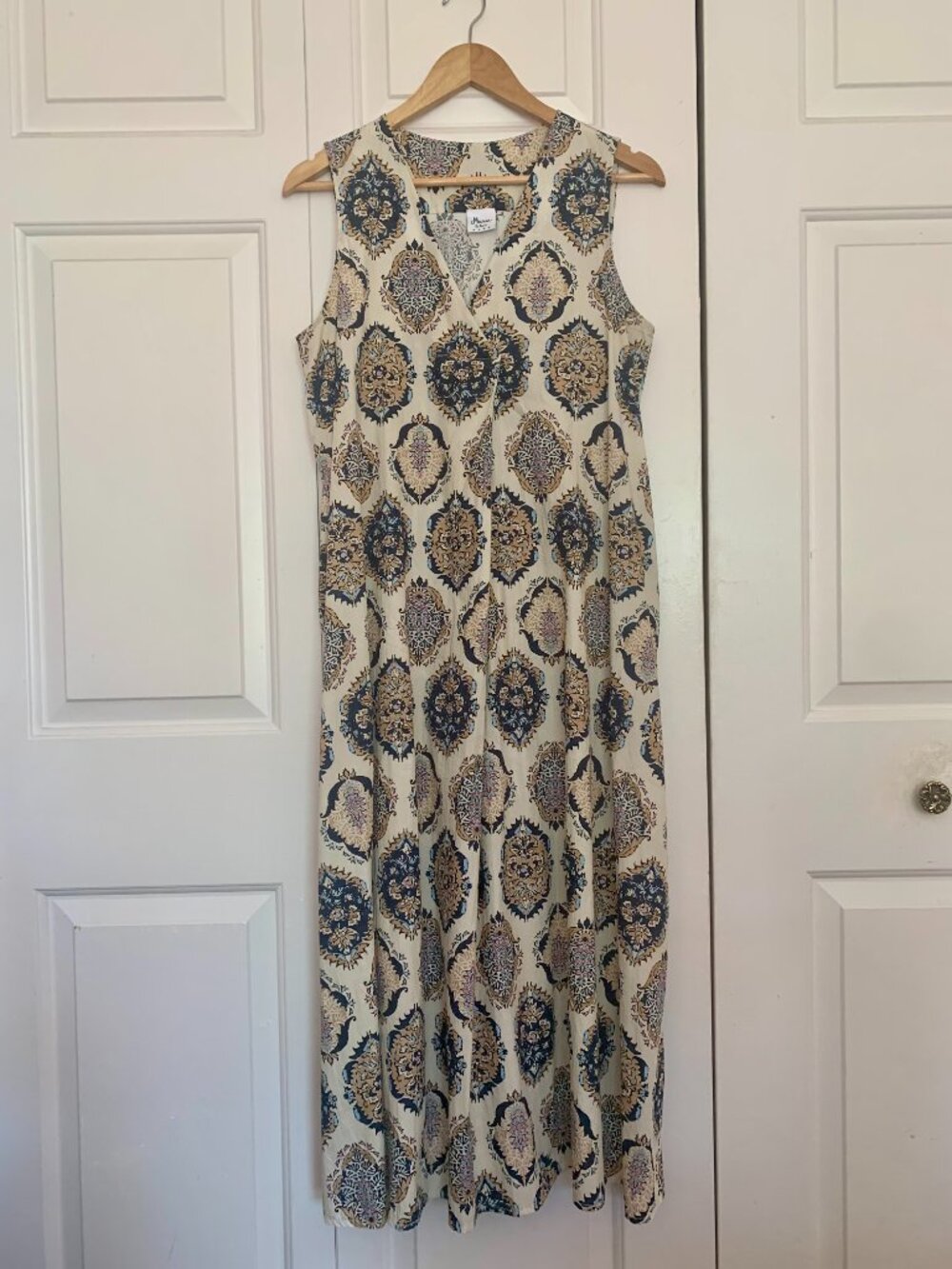 100% Cotton Maxi Dress - Made in Italy